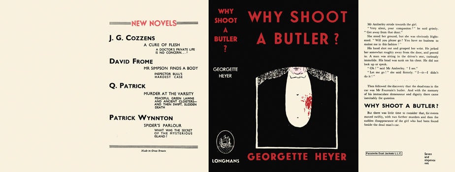 Item #6065 Why Shoot a Butler? Georgette Heyer.