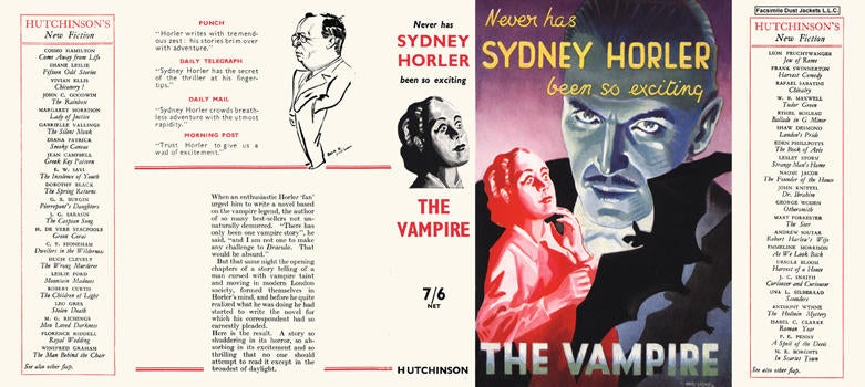 Item #6072 Vampire, The. Sydney Horler.