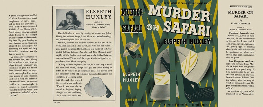 Item #6076 Murder on Safari. Elspeth Huxley