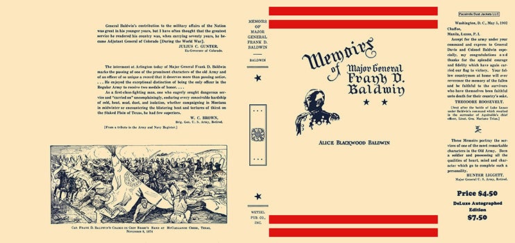 Item #60795 Memoirs of Major General Frank D. Baldwin. Alice Blackwood Baldwin