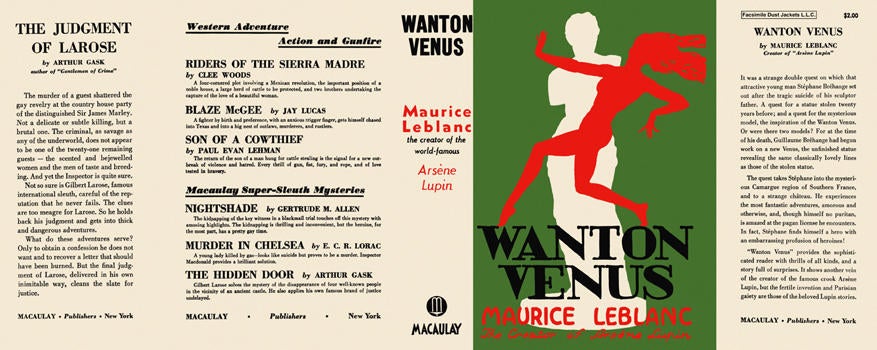 Item #6108 Wanton Venus. Maurice LeBlanc.