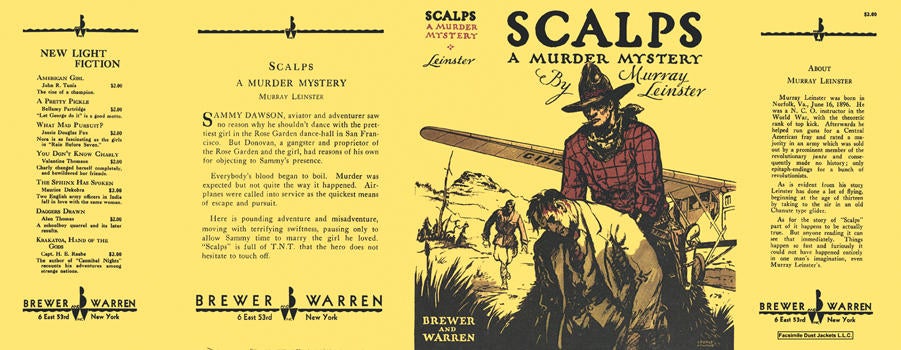 Item #6112 Scalps, A Murder Mystery. Murray Leinster