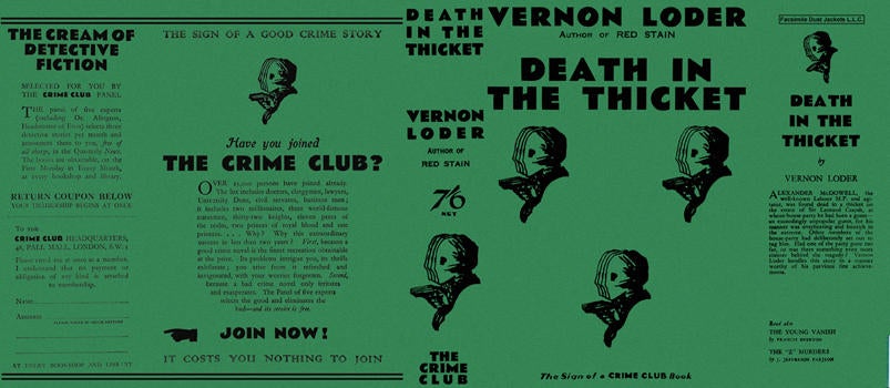 Item #6119 Death in the Thicket. Vernon Loder