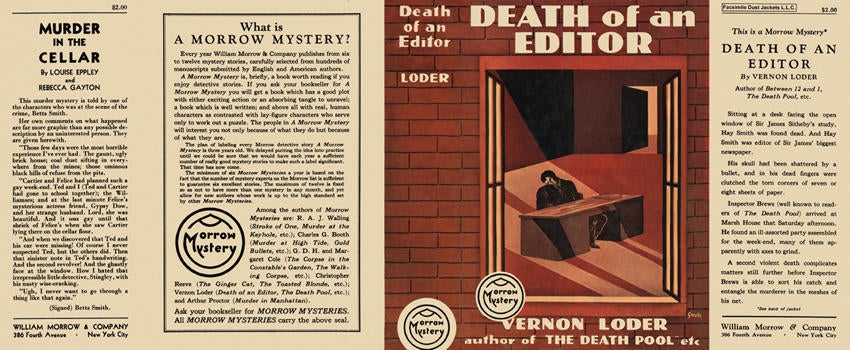 Item #6120 Death of an Editor. Vernon Loder