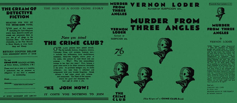 Item #6122 Murder from Three Angles. Vernon Loder
