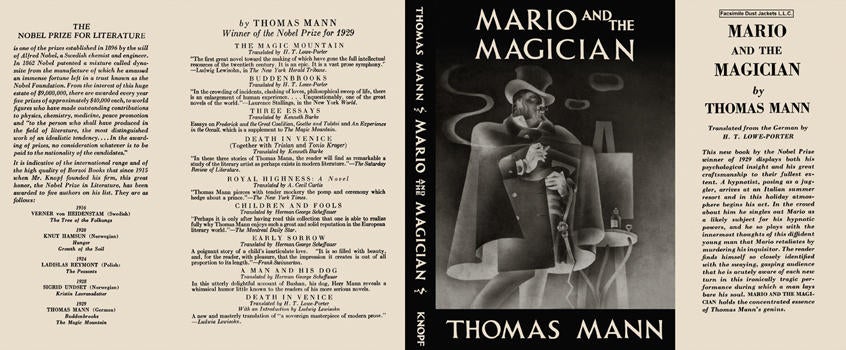 Item #6146 Mario and the Magician. Thomas Mann
