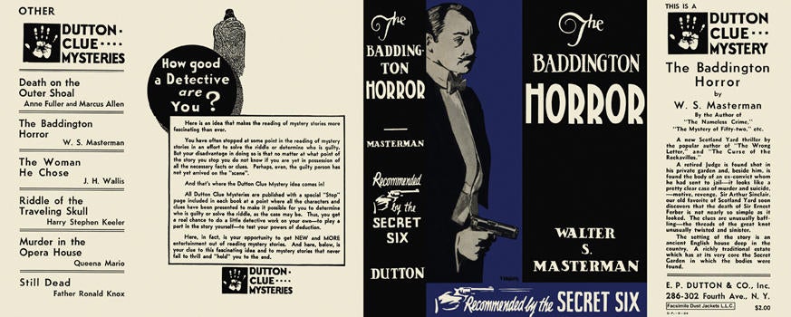 Item #6151 Baddington Horror, The. Walter S. Masterman