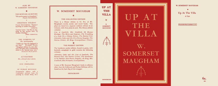 Item #6155 Up at the Villa. W. Somerset Maugham.