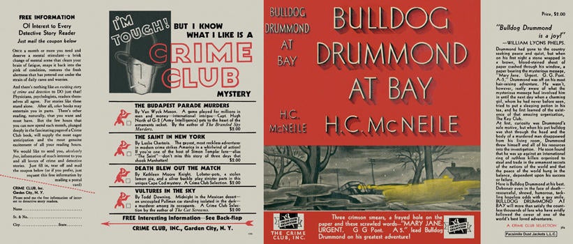 Item #6159 Bulldog Drummond at Bay. H. C. McNeile.