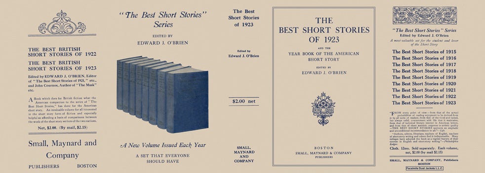 Item #6177 Best Short Stories of 1923, The. Edward J. O'Brien, Anthology