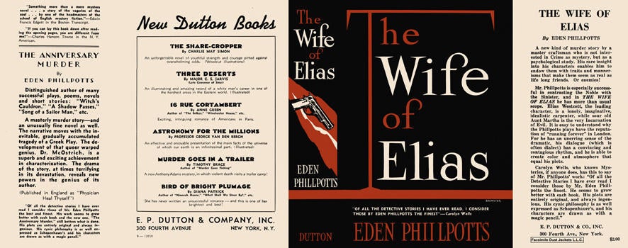 Item #6201 Wife of Elias, The. Eden Phillpotts.
