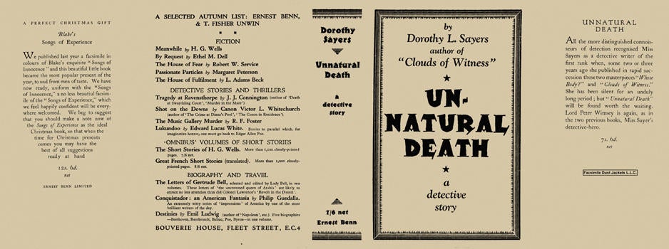 Item #6225 Unnatural Death. Dorothy L. Sayers