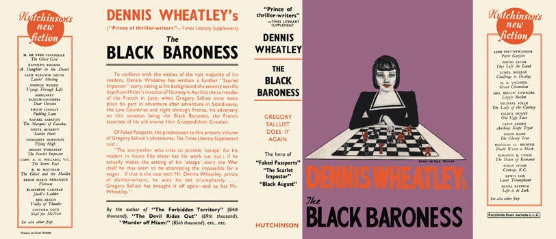Item #6318 Black Baroness, The. Dennis Wheatley