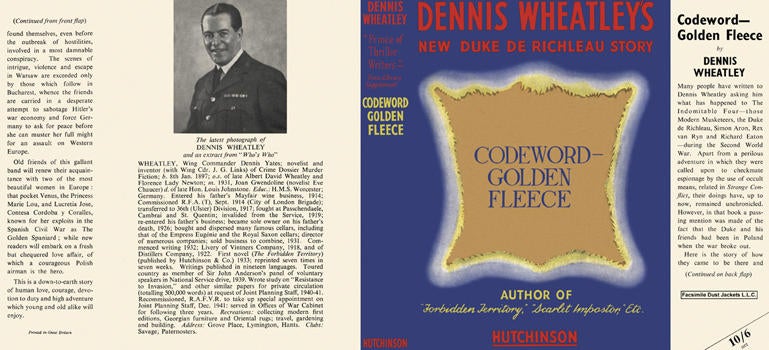 Item #6319 Codeword - Golden Fleece. Dennis Wheatley
