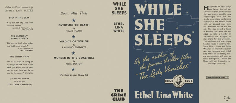 Item #6328 While She Sleeps. Ethel Lina White.