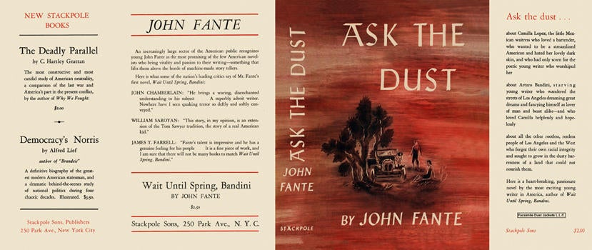 Item #6363 Ask the Dust. John Fante