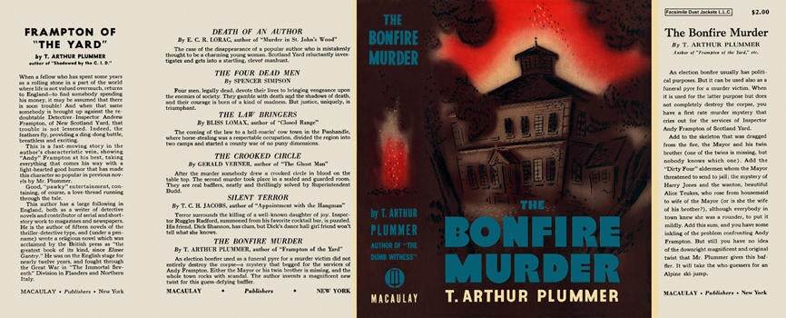 Item #6384 Bonfire Murder, The. T. Arthur Plummer