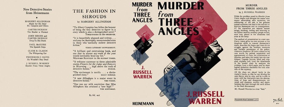 Item #6397 Murder from Three Angles. J. Russell Warren
