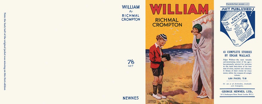 Item #6412 William (missing images and text back half of jacket). Richmal Crompton.