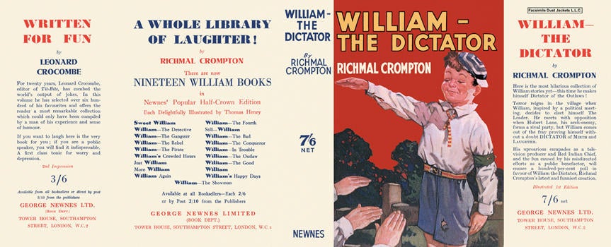 Item #6417 William the Dictator. Richmal Crompton