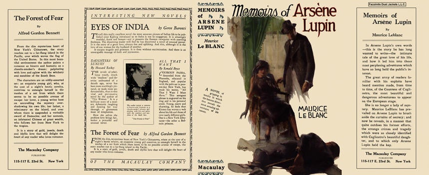 Item #6431 Memoirs of Arsene Lupin. Maurice LeBlanc