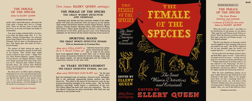 Item #6445 Female of the Species, The. Ellery Queen, Anthology