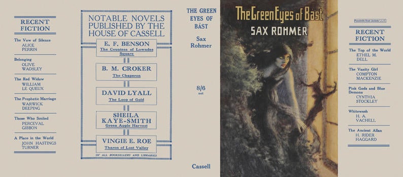 Item #6452 Green Eyes of Bast, The. Sax Rohmer