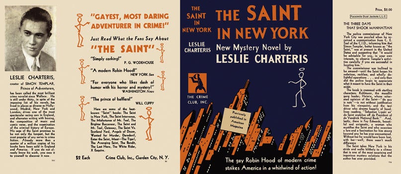 Item #647 Saint in New York, The. Leslie Charteris