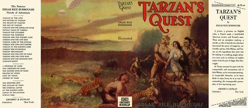 Item #6481 Tarzan's Quest. Edgar Rice Burroughs