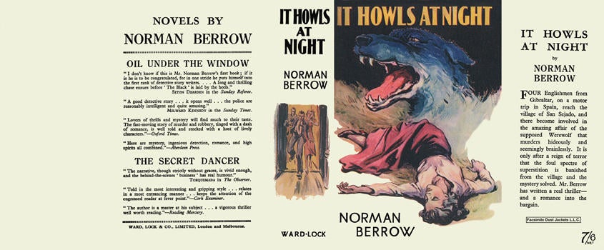 Item #6499 It Howls at Night. Norman Berrow