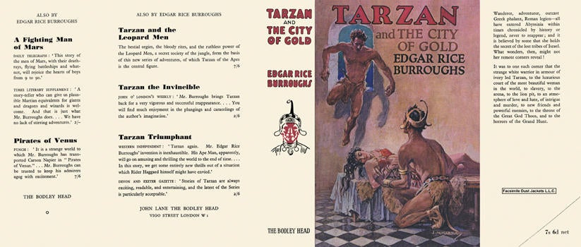 Item #6519 Tarzan and the City of Gold. Edgar Rice Burroughs