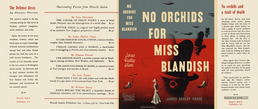 Item #655 No Orchids for Miss Blandish. James Hadley Chase