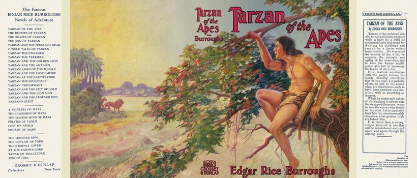 Item #6558 Tarzan of the Apes. Edgar Rice Burroughs