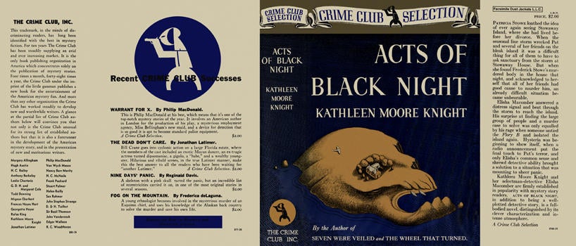 Item #6578 Acts of Black Night. Kathleen Moore Knight.