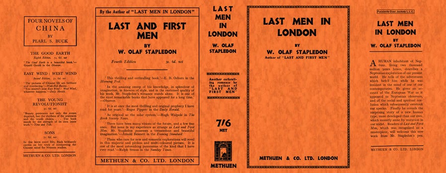 Item #6588 Last Men in London. W. Olaf Stapledon.
