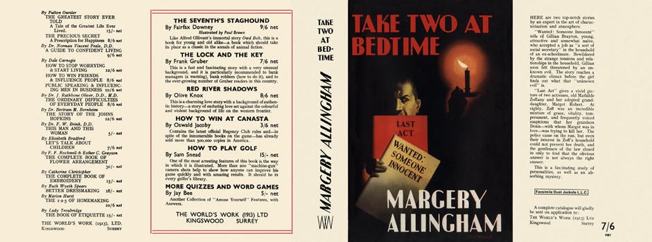 Item #66 Take Two at Bedtime. Margery Allingham