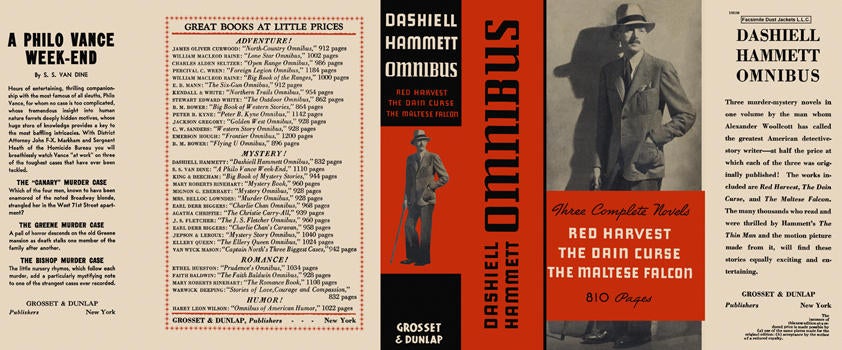 Item #6616 Omnibus (Red Harvest, The Dain Curse, and The Maltese Falcon). Dashiell Hammett