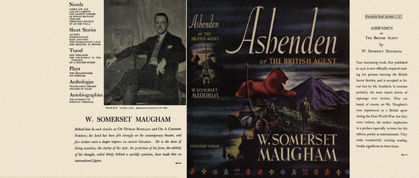 Ashenden or The British Agent by W. Somerset Maugham on Facsimile Dust  Jackets, LLC