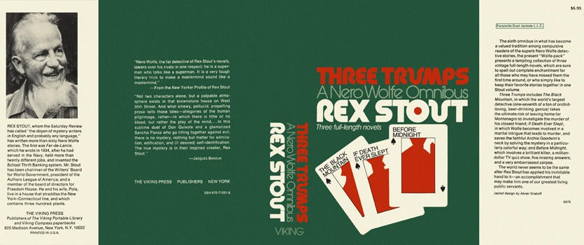 Item #6621 Three Trumps, A Nero Wolfe Omnibus. Rex Stout