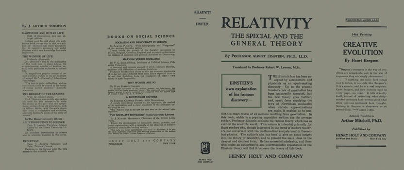 Item #6633 Relativity: The Special and the General Theory. Albert Einstein