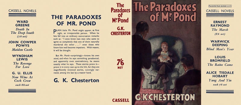 Item #665 Paradoxes of Mr. Pond, The. G. K. Chesterton.