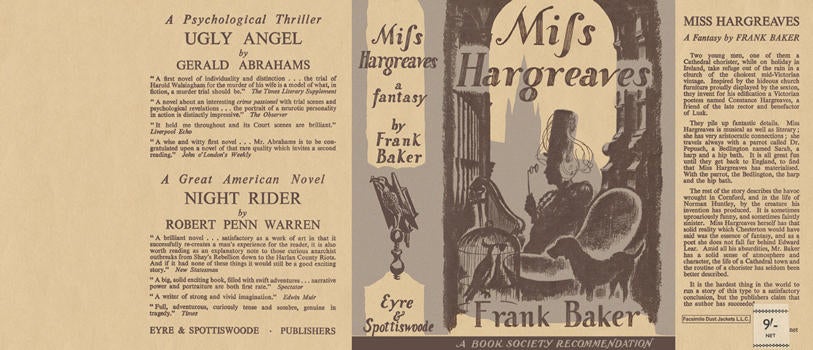 Item #6656 Miss Hargreaves. Frank Baker