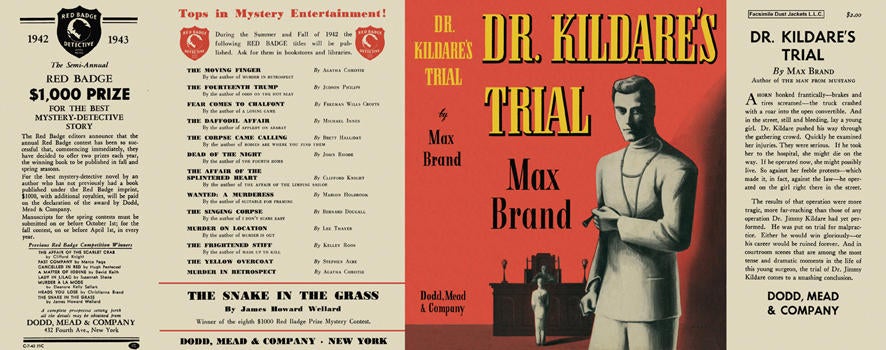 Item #6691 Dr. Kildare's Trial. Max Brand