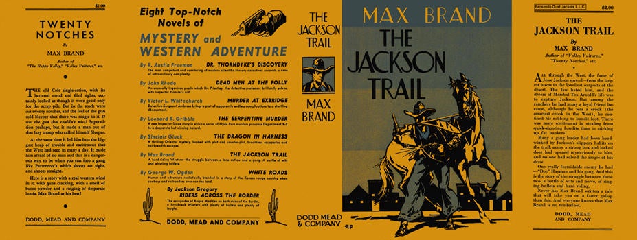 Item #6693 Jackson Trail, The. Max Brand