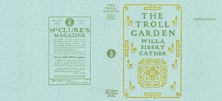 Item #6718 Troll Garden, The. Willa Cather.