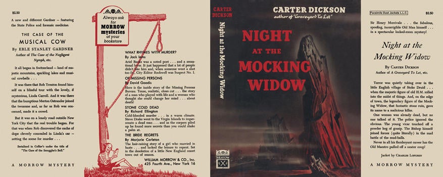 Item #6755 Night at the Mocking Widow. Carter Dickson.