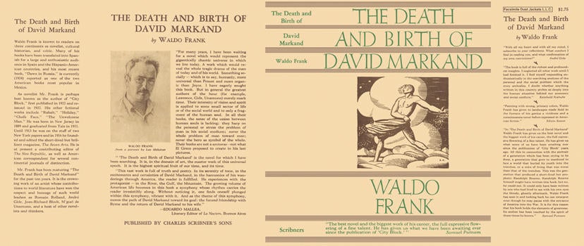 Item #6790 Death and Birth of David Markand, The. Waldo Frank.