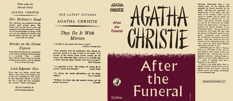 Item #681 After the Funeral. Agatha Christie