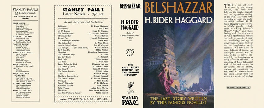 Item #6817 Belshazzar. H. Rider Haggard
