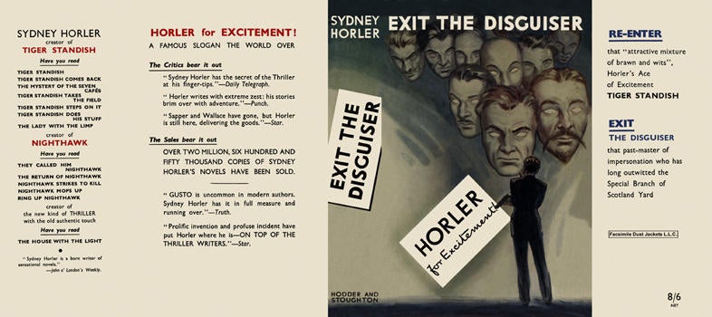Item #6844 Exit the Disguiser. Sydney Horler.